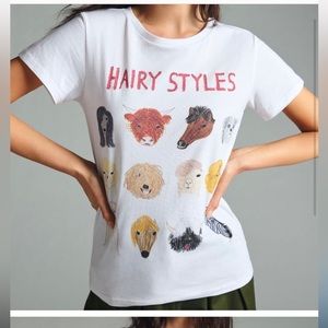 Unfortunate Portrait Hairy Harry Styles Animal White Graphic Tee T-Shirt